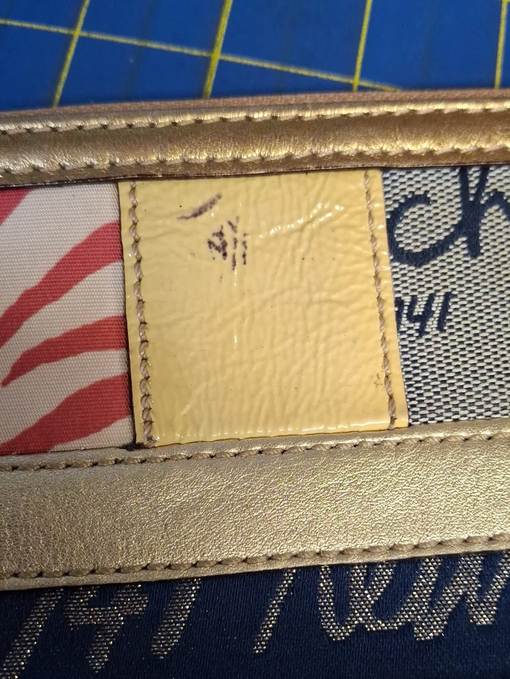 Coach Patchwork Leather & Canvas 8.5x5.5x0.5 Wristlet - Multicolor Preloved